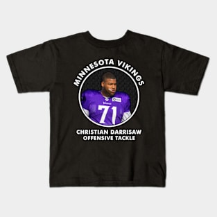 CHRISTIAN DARRISAW - OT - MINNESOTA VIKINGS Kids T-Shirt